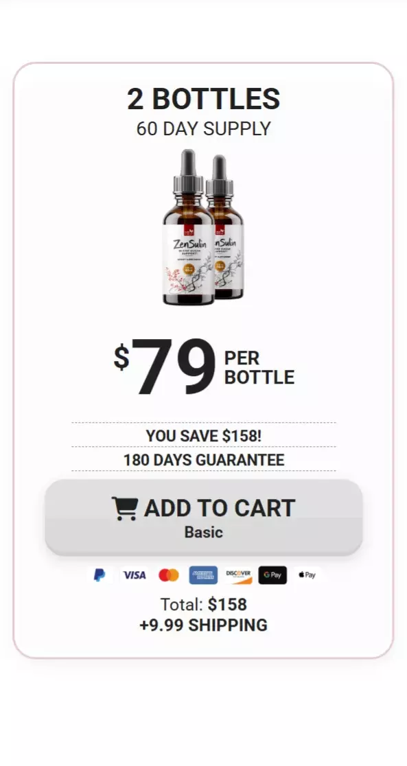 ZenSulin™ 2 bottles pricing